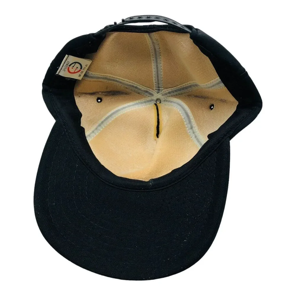 Northwest Rail Repair Snapback Trucker Hat Baseball Cap VTG Black Yellow Train